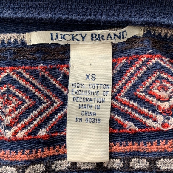 Lucky Brand Embroidered Crew Pouch Sweatshirt - XS - Picture 4 of 6